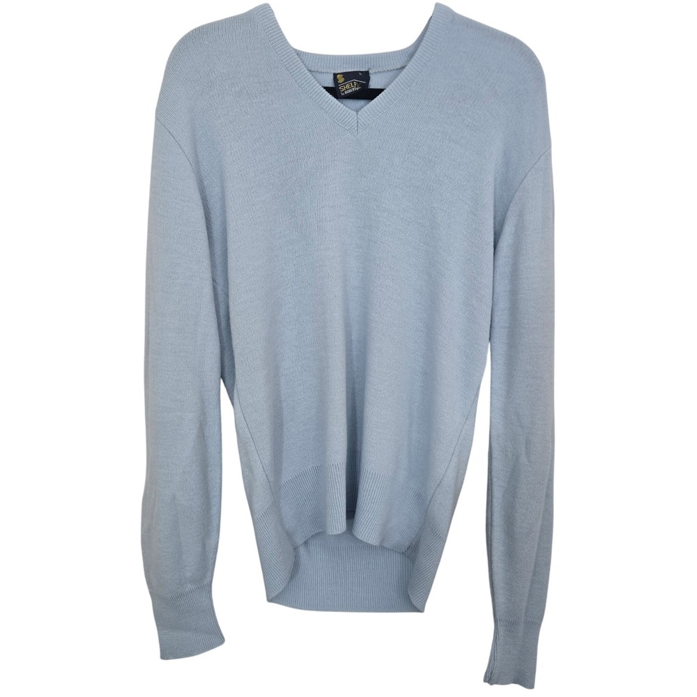 Vintage 70s‎ 80s Robert Bruce SHELBY V Neck Sweater L Made in USA Orlon Acrylic